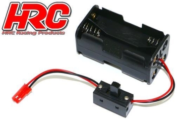 HRC9271AS Batteriebox 4xAA + Schalter + BEC Stecker